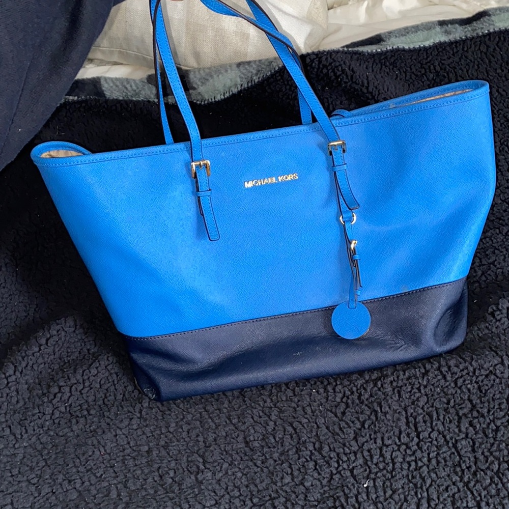 Blue Michael Kors bag